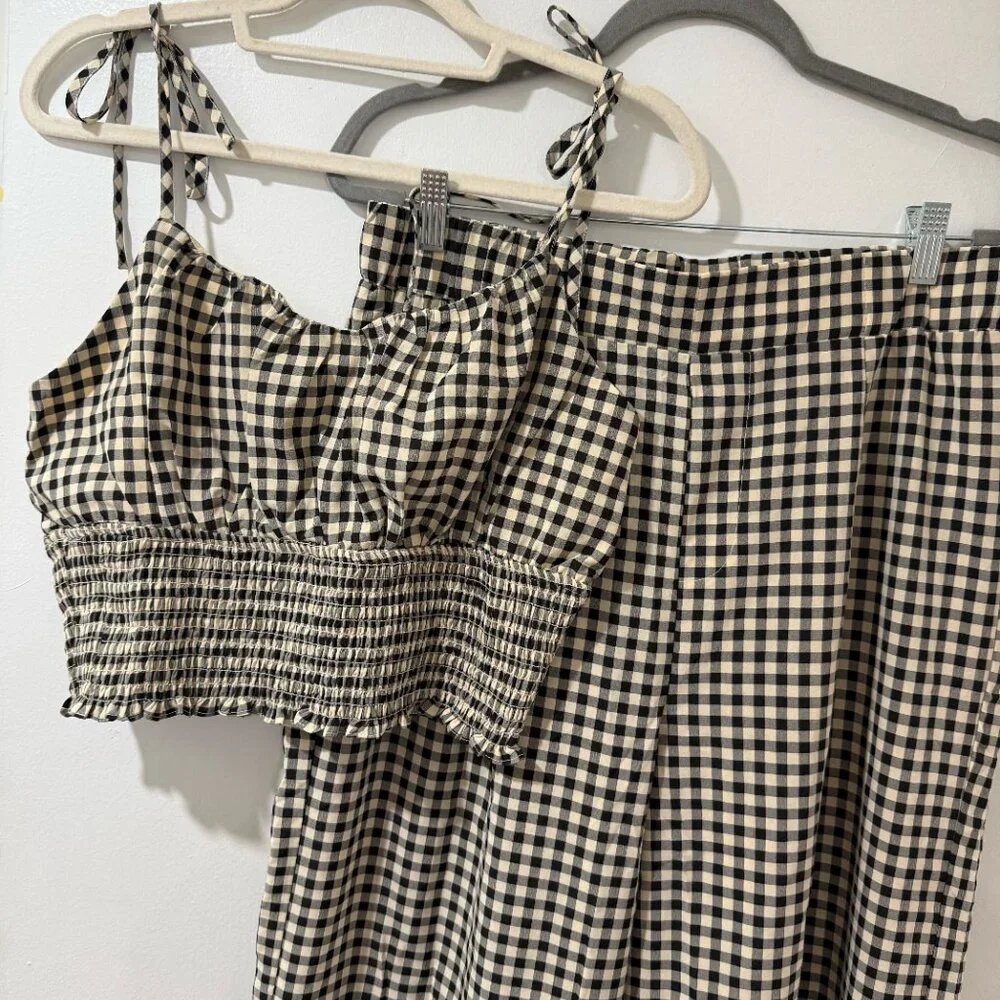 🖤 VICI Collection Gingham Two-Piece Set (Top + Pants) - Size L/XL, New 🖤 - Picture 4 of 12